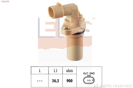 Датчик полож. Fiat 1.9D-2.4JTD 02.00- Opel 1.9CDTI EPS 1.953.379