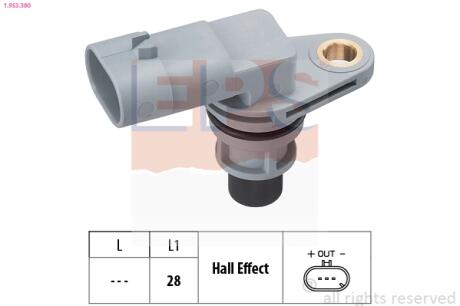 Датчик положения к/вала Fiat Doblo 1.3D/JTD 06.03- Opel 1.3CDTI 06.03- EPS 1.953.380