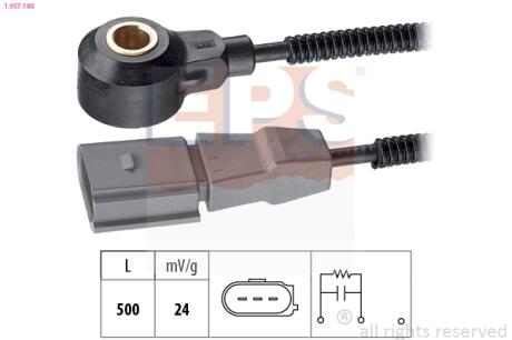 VW Датчик детонации Audi A4,5,6,7,8,Q5,Touareg 2,4-5,2FSI/TFSI/TSI 04- EPS 1.957.180