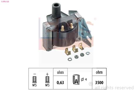 VW Катушка зажигания 86- 251905115D EPS 1.970.125