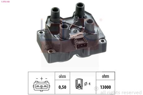 FIAT Катушка зажигания Bravo,Croma,Fiorino,Tempra,Alfa Romeo,Lancia EPS 1.970.168