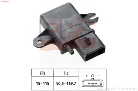 FORD Датчик давления в впускном коллекторе Fiesta II,III,Scorpio,Transit EPS 1.993.002