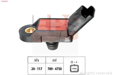 CITROEN Датчик давления FIAT EPS 1.993.056
