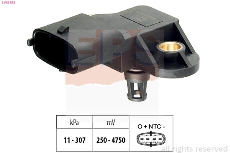 Датчик вакуума Fiat Doblo 1.9JTD 03-/Opel Vectra C 1.3 1.9 CDTi 04- EPS 1.993.082
