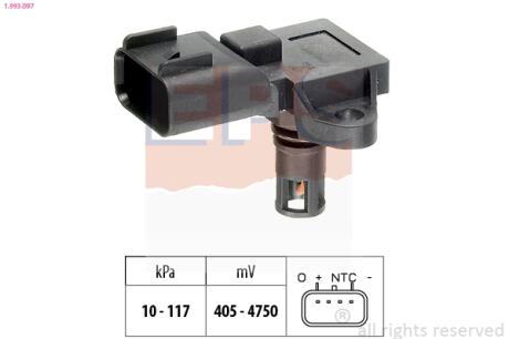LANDROVER Датчик давления во впускном коллекторе Range Rover 4,2 -12, FORD C-Max, Focus EPS 1.993.097