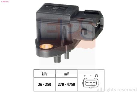 BMW Датчик давления E46,39,38,53,Omega B,Land Rover Freelander 2.0/3.0d 98- EPS 1.993.117