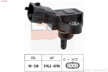 Датчик вакууму Hyundai IX35, Sonata V Kia Magentis, Optima, Sportage 2.0 01.08- EPS 1.993.180