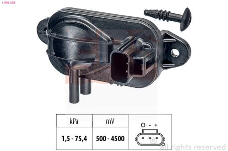 Датчик давления Ford C-Max/Focus/Mondeo, Landrover Freelander, Mazda 3, Volvo S60/V70/XC90 EPS 1.993.268
