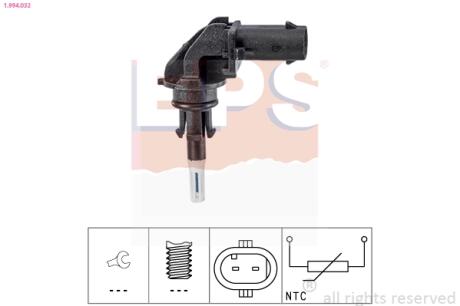 Датчик темп. впуск. воздух BMW 1/3/5/X5 2.0/3.0D EPS 1.994.032