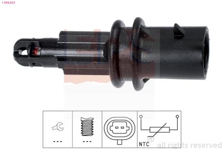 Датчик темп. впуск. воздух Chevrolet Cruze/Opel Astra F/G/H 1.2 EPS 1.994.033