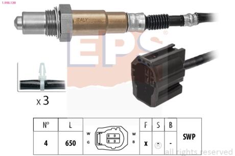 Лямбда зонд (L 650mm, 4 полюси)) Mazda 3 (BK) 1.3/1.6 03-09 EPS 1.998.139
