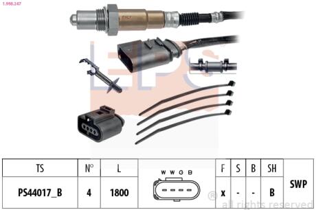 Лямбда-зонд VW Passat 1,8 96-2000 Audi A4, A6 1,8 95-2001 EPS 1.998.247