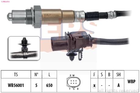 FORD Лямбда-зонд FOCUS 2.0 10-14, KUGA 2.0 08-12 EPS 1.998.414