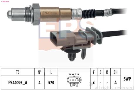 VOLVO Кисневий датчик S60 II (134) T2 15-18, XC60 I Джип (156) T5 13-17 EPS 1.998.629