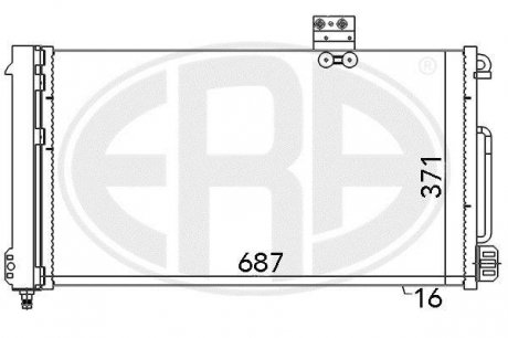 Радиатор кондиционера ERA 667050 (фото 1)