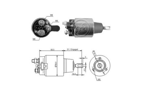 Втягивающее реле стартера ERA ZM1477