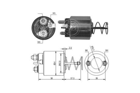 Втягивающее реле стартера ERA ZM1492