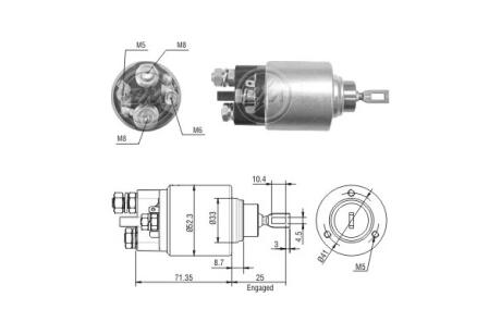 Втягуюче реле стартера ERA ZM378