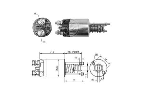 Втягивающее реле стартера ERA ZM4651