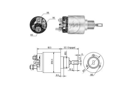 Втягивающее реле стартера ERA ZM473