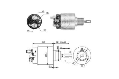 Втягивающее реле стартера ERA ZM474