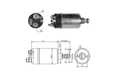 Втягивающее реле стартера ERA ZM527