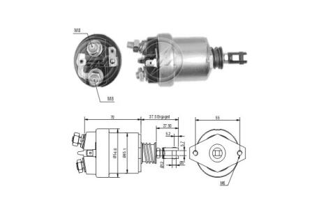Втягивающее реле стартера ERA ZM567