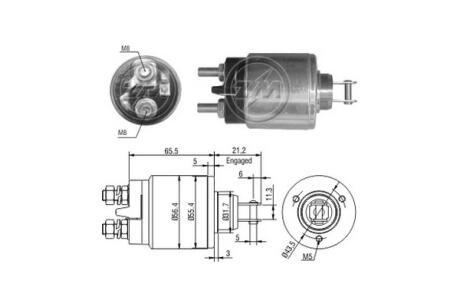 Втягивающее реле стартера ERA ZM579