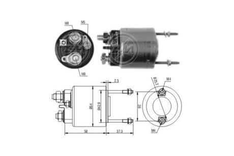 Втягивающее реле стартера ERA ZM596