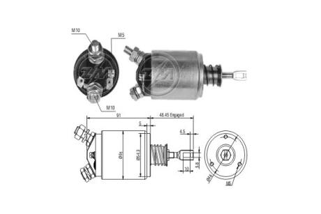 Втягивающее реле стартера ERA ZM633