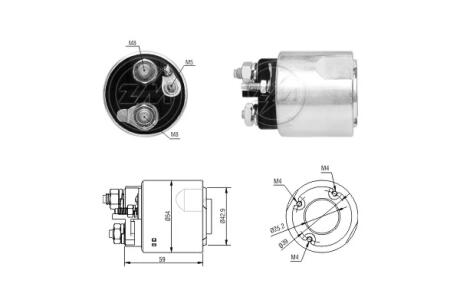 Втягивающее реле стартера ERA ZM6492