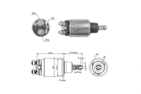 Втягуюче реле стартера ERA ZM6640