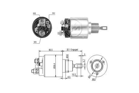 Втягивающее реле стартера ERA ZM778
