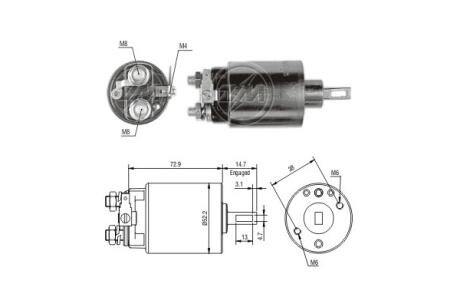 Втягивающее реле стартера ERA ZM780