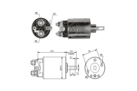 Втягуюче реле стартера ERA ZM781