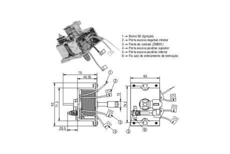 Втягивающее реле стартера ERA ZM902