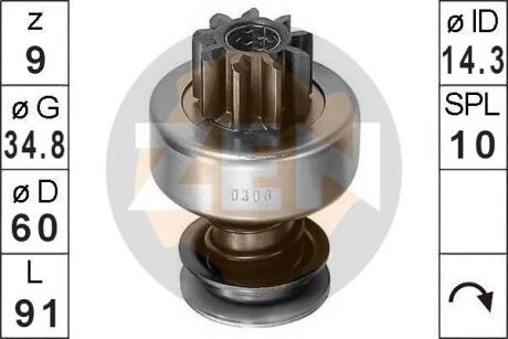 Бендікс стартера ERA ZN0308