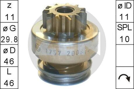 Бендикс стартера ERA ZN1757