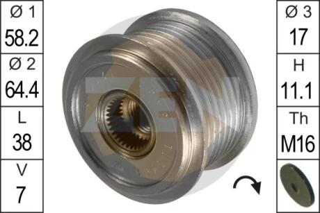 Шкив генератора инерционный ERA ZN5452