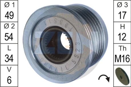 Шкив генератора инерционный ERA ZN5523
