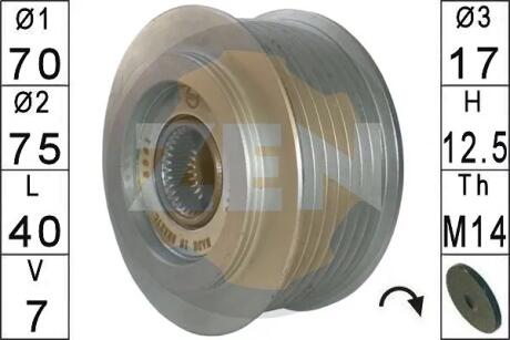 Шкив генератора инерционный ERA ZN5591