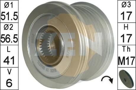 Шкив генератора инерционный ERA ZN5652
