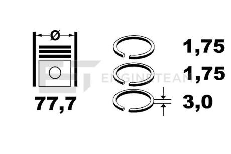 Комплект кілець на поршень ET R4001750
