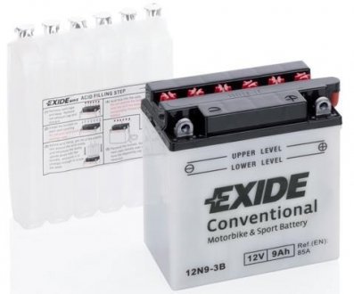 Стартерна батарея (акумулятор) EXIDE 12N9-3B (фото 1)