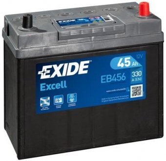 Аккумулятор 45Ah-12v EXCELL(234х127х220),R,EN300 Азия тонк.клеммы EXIDE EB456
