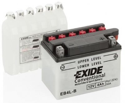 Аккумулятор 4Ah-12v (120х70х92) R, EN50 EXIDE EB4L-B (фото 1)