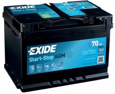 Акумулятор EXIDE EK700 (фото 1)