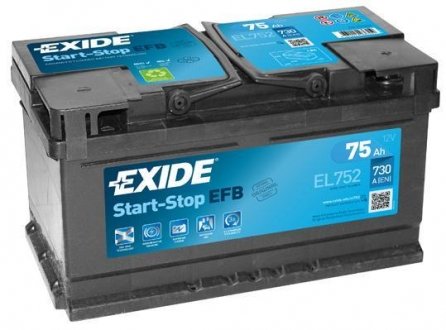 Аккумуляторная батарея EXIDE EL752 (фото 1)