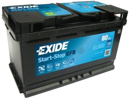 Аккумулятор 95Ah-12v EFB (306х173х222),R,EN800 EXIDE EL954 (фото 1)