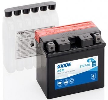 Стартерна батарея (акумулятор) EXIDE ETZ7-BS (фото 1)